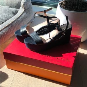 Blue Jeans Wedge Sandals